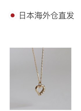1h可退 日本直邮cui-cui 女装 心形 项链 钻石镶嵌 K10YG材质 783