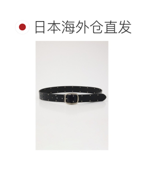 MOUSSY 女士 双排铆钉水牛皮腰带 010JA0551661 【付后1h可退】