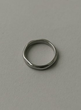 1h可退 日本直邮SMELLY 男士 Surgical Stainless 不对称切割戒指