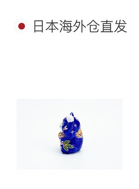 日本直邮九谷烧 No.2 招财猫 - 近森（紫色）（左）雕像幸运符招