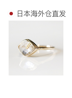 1h可退 日本直邮cui-cui 天然钛石 黄金戒指 K10YG 日本进口 7558