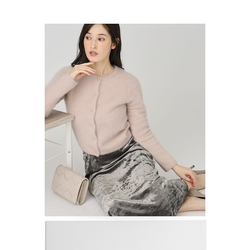 1h可退 日本直邮COUP DE CHANCE 女士闪亮光泽松紧腰天鹅绒裙 187 - 图3