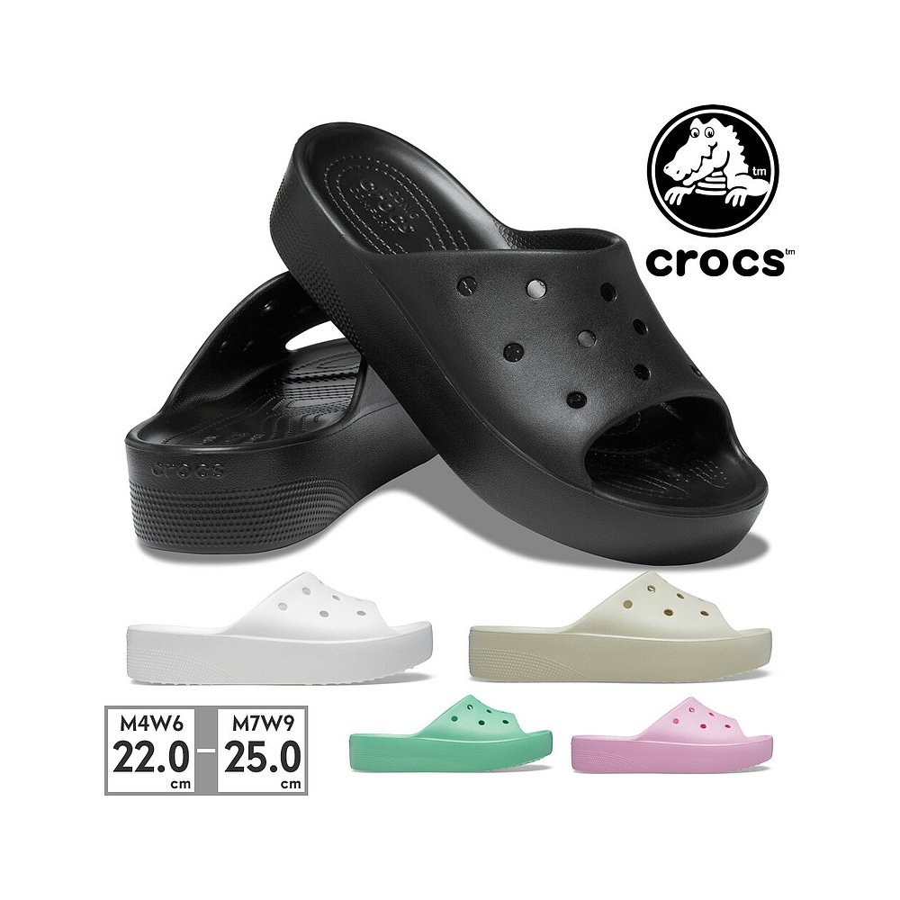 日本直邮 Crocs 凉鞋 女式经典厚底拖鞋 208180 001 100 2Y2 3UG - 图0