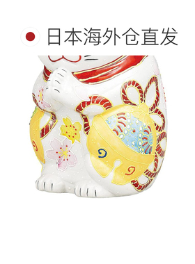 日本直邮九谷烧礼品包装第5号 带铃铛的问猫 摆件护身符招财猫