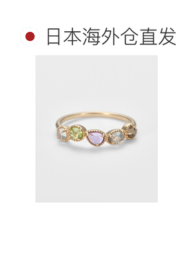 日本直邮agete 阿卡朵 女士 多石戒指（紫调）天【付后1h可退】