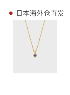 日本直邮NOJESS 女士 紫锂辉石项链 简约设计三股编织吊环 302541