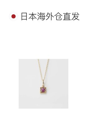 日本直邮日潮 agete 阿卡朵K10红宝石吊饰红色 均码字母吊坠饰品