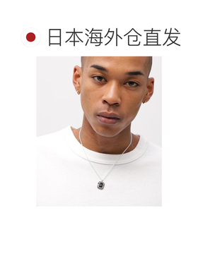 1h可退 日本直邮AVIREX 男女同款 925银黑玛瑙 USAF学院风项链 78