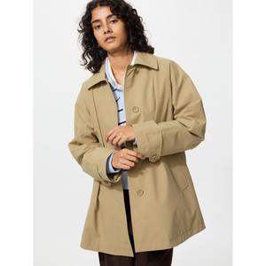 日潮跑腿UNIQLO优衣库 宽松短款风衣 484968