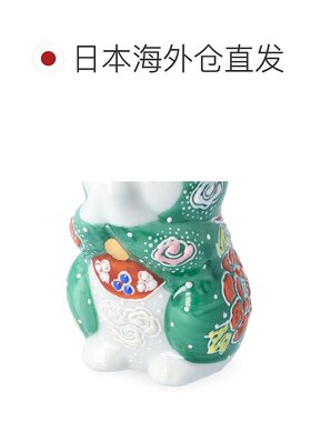 日本直邮九谷烧礼品包装 No. 2.7 祈祷猫绿森 装饰品幸运符招财猫