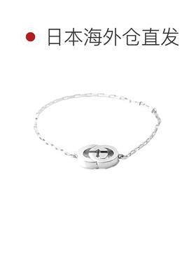 日本直邮Gucci 男女通用手链互扣式设计853966 J8400 0818银色配
