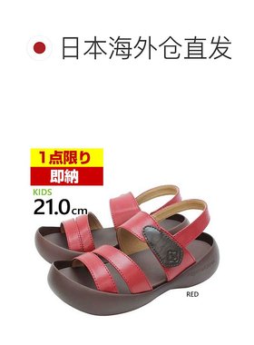 日本直邮21.0 厘米 Regetta 青少年儿童带后带 3 带凉鞋凉鞋鞋红
