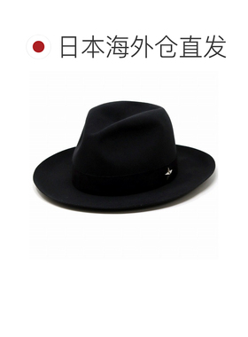 日本直邮Schott One Star 男士中折礼帽 羊毛毡 黑色 铆钉 可自由
