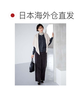日本直邮23区 纯羊绒三角围巾 米色系