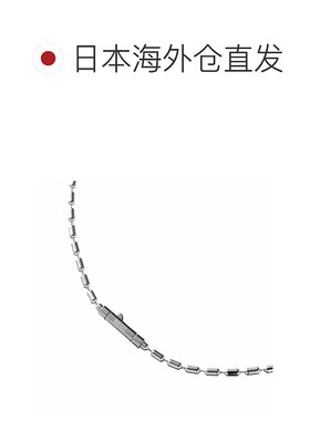 日本直邮Diesel DIESEL 男士项链吊坠银色/黑色链条不锈钢材质简D