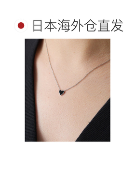 日本直邮Sivelle. 女士 不锈钢黑色爱心项链 CLZ5061611A0012