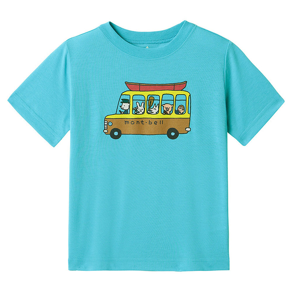 日潮跑腿montbell蒙贝欧 WIC Baby's小童婴儿校车印花短袖快干T恤,淘宝优惠券,粉丝福利购,淘宝优惠卷