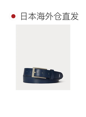 日本直邮Ralph Lauren RLX 标志性小马皮革腰带 410海军蓝皮带
