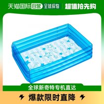 (Japan Direct mail) DOSHISHA Childrens swimming pool angular plastic swimming pool blue 100cm childrens toys
