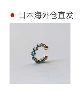 日本直邮 cui-cui 伦敦蓝托帕石单边耳夹 K10YG 3【付后1h可退】