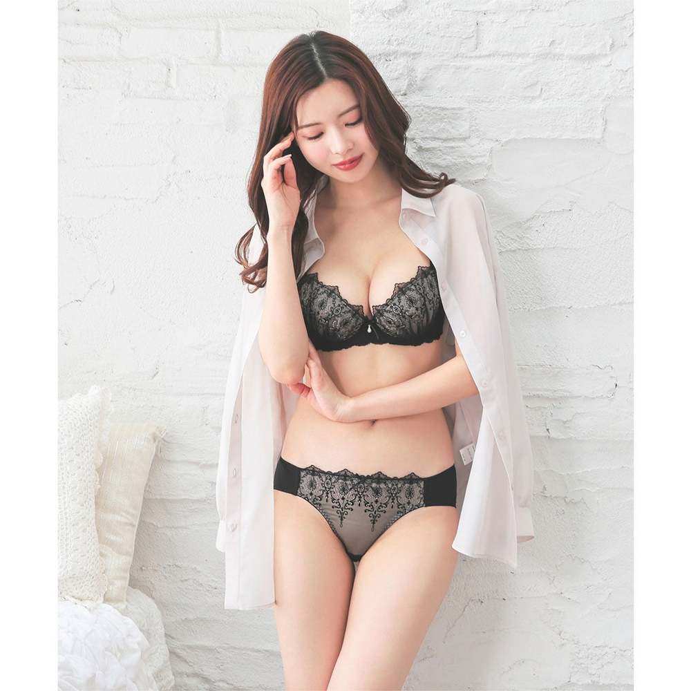 日本直邮Honeys 刺绣蕾丝文胸套装 女士内衣 [HN6029EW010665],淘宝优惠券,粉丝福利购,淘宝优惠卷