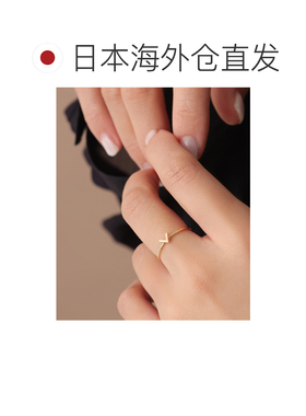 1h可退 日本直邮Lilas V线简约K10金女士戒指 25111202704070