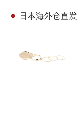 日本直邮BEAMS HEART 女士 椭圆风叠戴戒指5件套 43420554960
