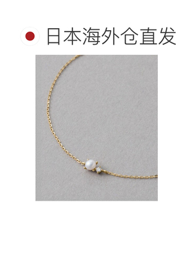 1h可退 日本直邮ete 女士 K10黄金 diamonds/珍珠 手链 750510
