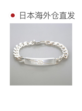 日本直邮Gucci男士斜跨手链 774054-J8400-8106-17 银色配饰
