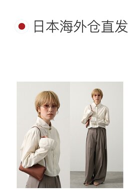 日本直邮Miu Miu 太阳镜 SMU A54 女士椭圆形无框金属 Logo 贴片