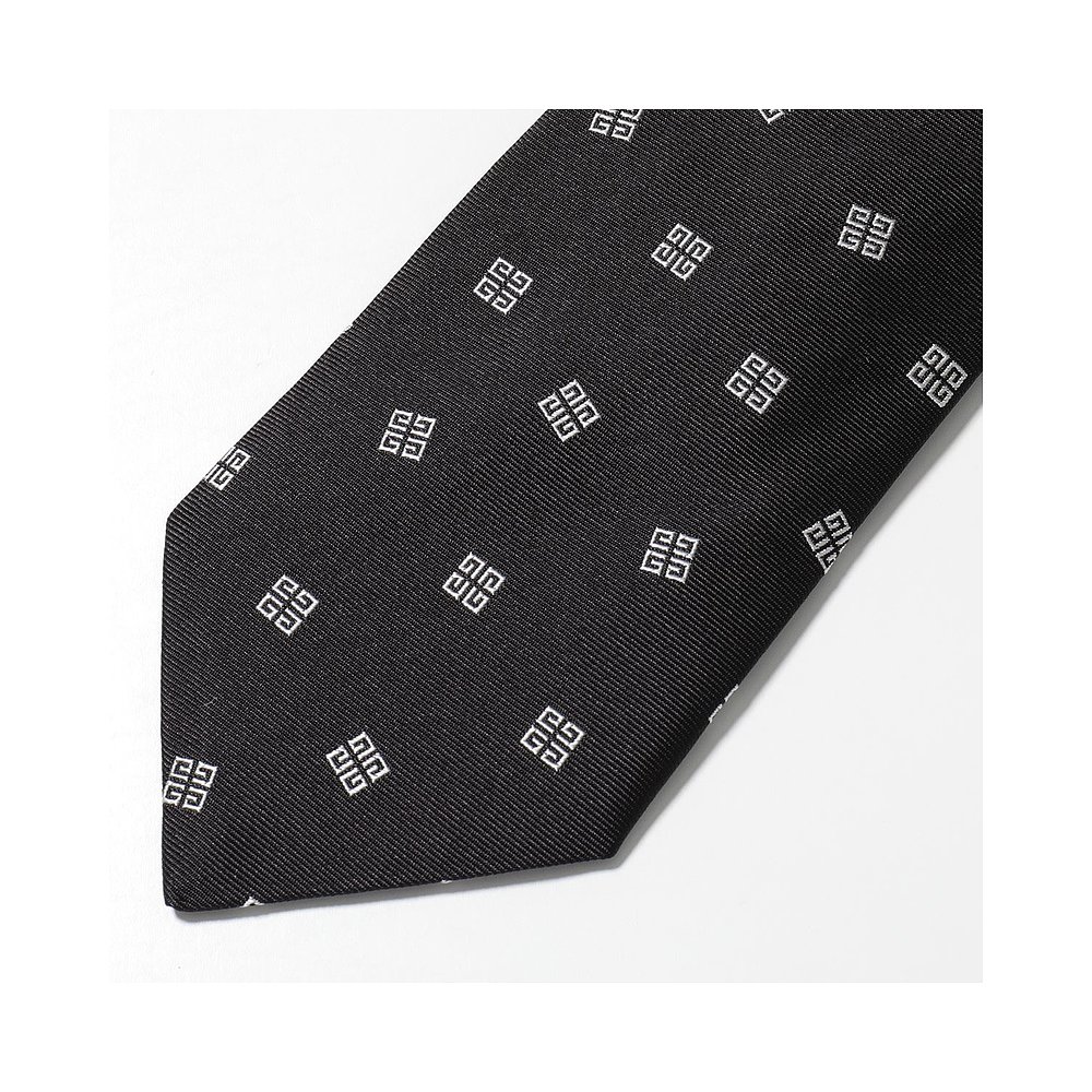 日本直邮GIVENCHY 领带 J1752 男士 4G 徽章刺绣真丝领带 3 色 - 图0