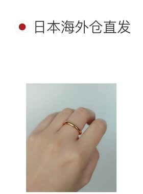 1h可退 日本直邮ebine女士金属过敏适用3mm粗管状不锈钢戒指 简约