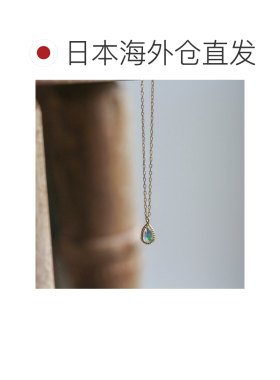 1h可退 日本直邮cui-cui 10K黄金 泪滴形乳白欧泊项链 游彩效应 4