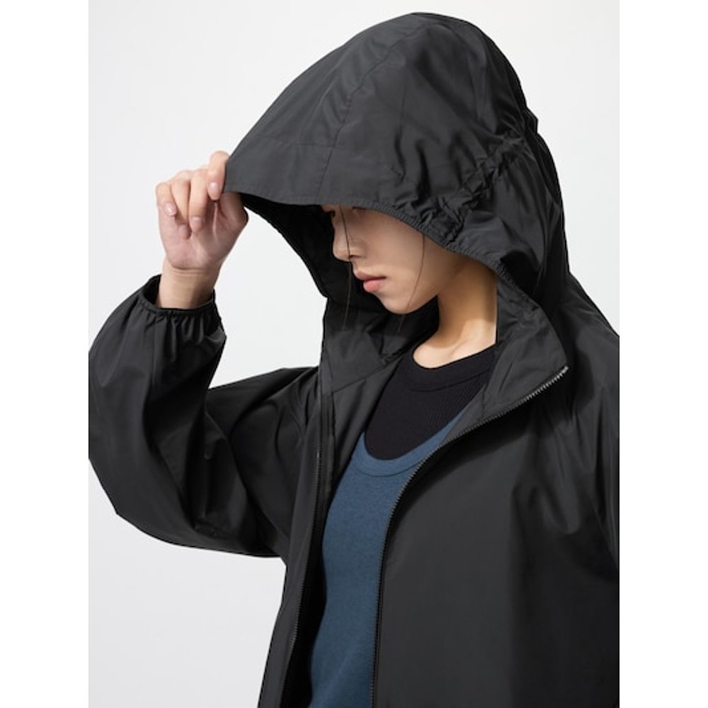 日潮跑腿UNIQLO优衣库 可放入口袋防紫外线派克大衣 01 OFF WHITE - 图2
