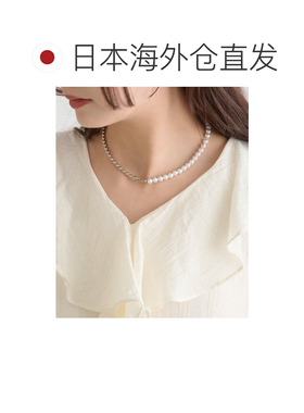 1h可退 日本直邮Lara&Heart 女士 珍珠×金属球项链 异材质混搭设