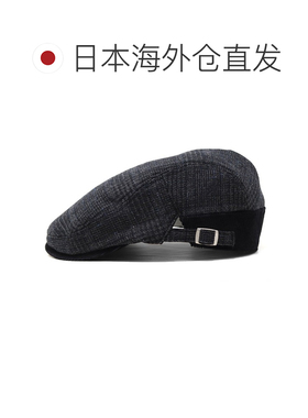 日本直邮STETSON DORMEUIL面料 粗花呢格纹猎帽 黑色 40代50代60