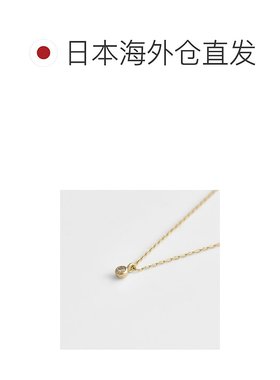日本直邮日潮 agete 阿卡朵K10 钻石项链0.03克拉