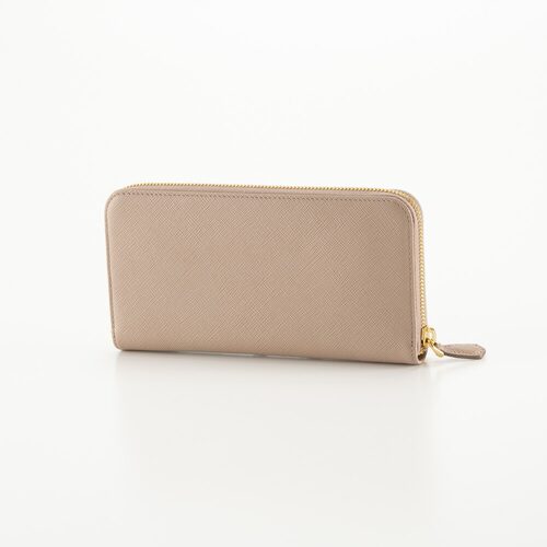 日本直邮Prada SAFFIANO TRIANGOLO 圆形长款钱包 1ML506 QHH - 图0