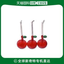 Japan Direct mail IITTALA glass apples 3 pieces of adornment red fashion interior minimalist suit