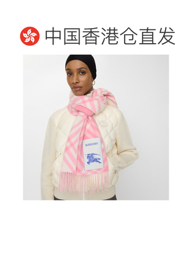 香港直邮Burberry博柏利 女款战马logo格纹图案围巾秋冬保暖