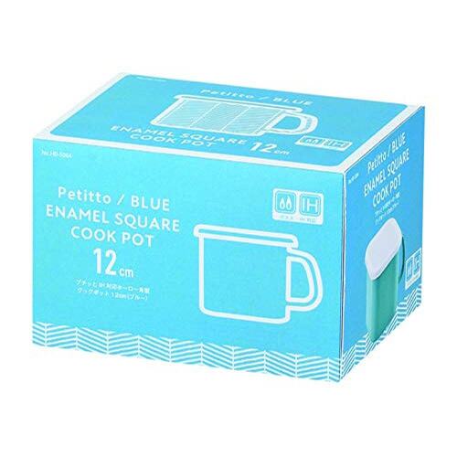 【日本直邮】PEARL METAL奶锅珐琅锅方形煮锅小型蓝色明火专用 - 图2