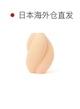 日本直邮Francfranc 陶瓷 3D花卉花瓶 M 浅米色