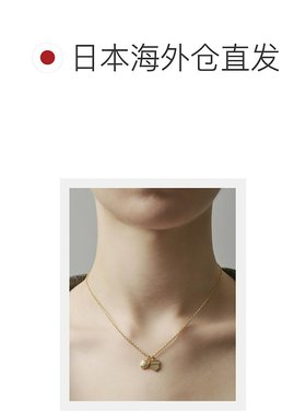 日本直邮JAM HOME MADE 女士 立体心形双徽章 可调节锁骨链 78361