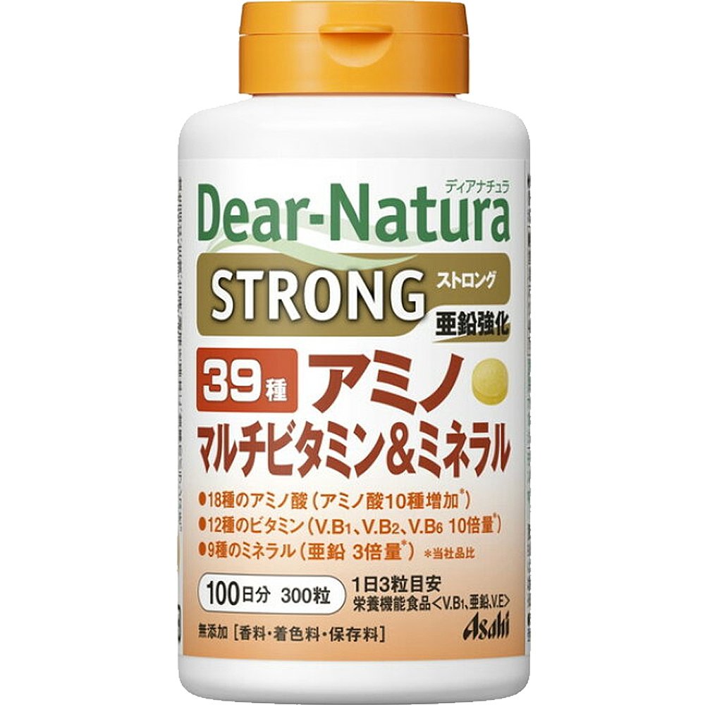 日本直邮朝日Dear-Natura39种复合维生素矿物质亚铅强化版300粒装 - 图0