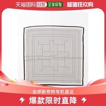 Japanese Direct Maillelureville Ladies Geometric Patterns Small Scarves 2023 Autumn Winter New Modern Wind
