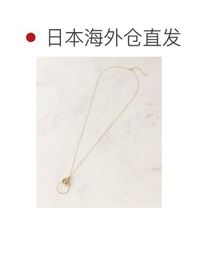 日本直邮grove 手套风格 亚克力珠饰金属戒指项链 金色007吊坠