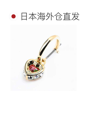 日本直邮 SWAROVSKI 耳环 Stilla 吊式耳环 心形红色 x 透明 x 玫