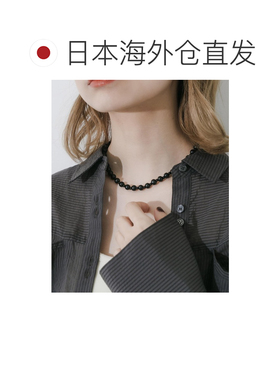 日本直邮SMELLY 女士 黑色木质珠链项链 SM261302241060