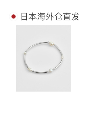 日本直邮agete 阿卡朵 女士 淡水珍珠弹力手链 10262114119