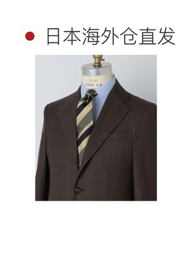 日本直邮SHIPS 丝绸 人字纹 条纹 领带 橄榄色